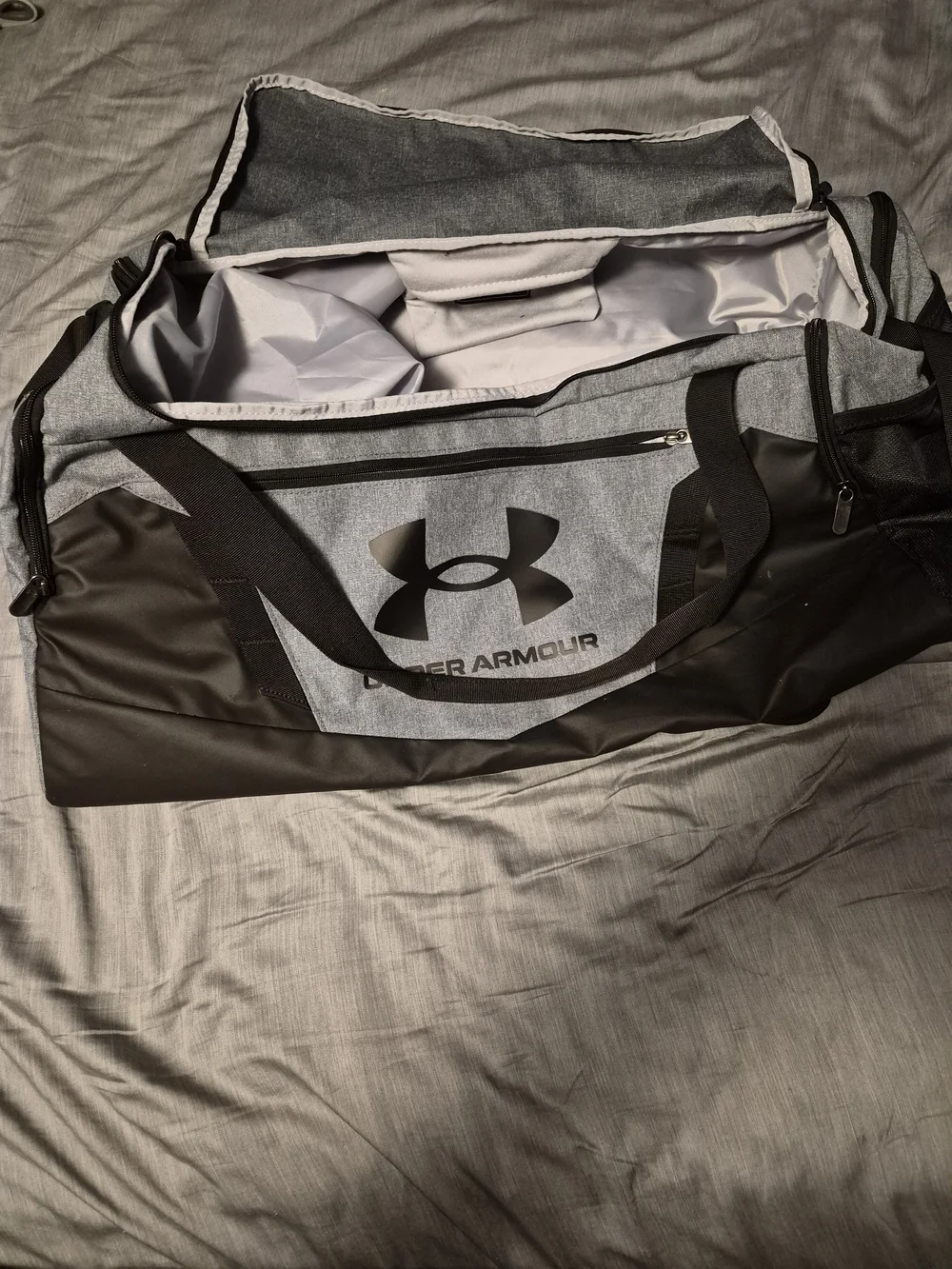 Under Armour Gray & Black Men's Duffel with Logo